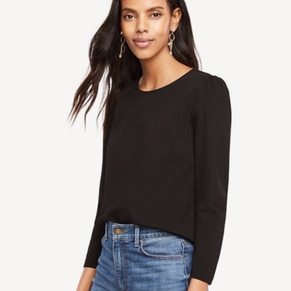 Ann Taylor Puff Sleeve Blouse - Picture 1 of 5
